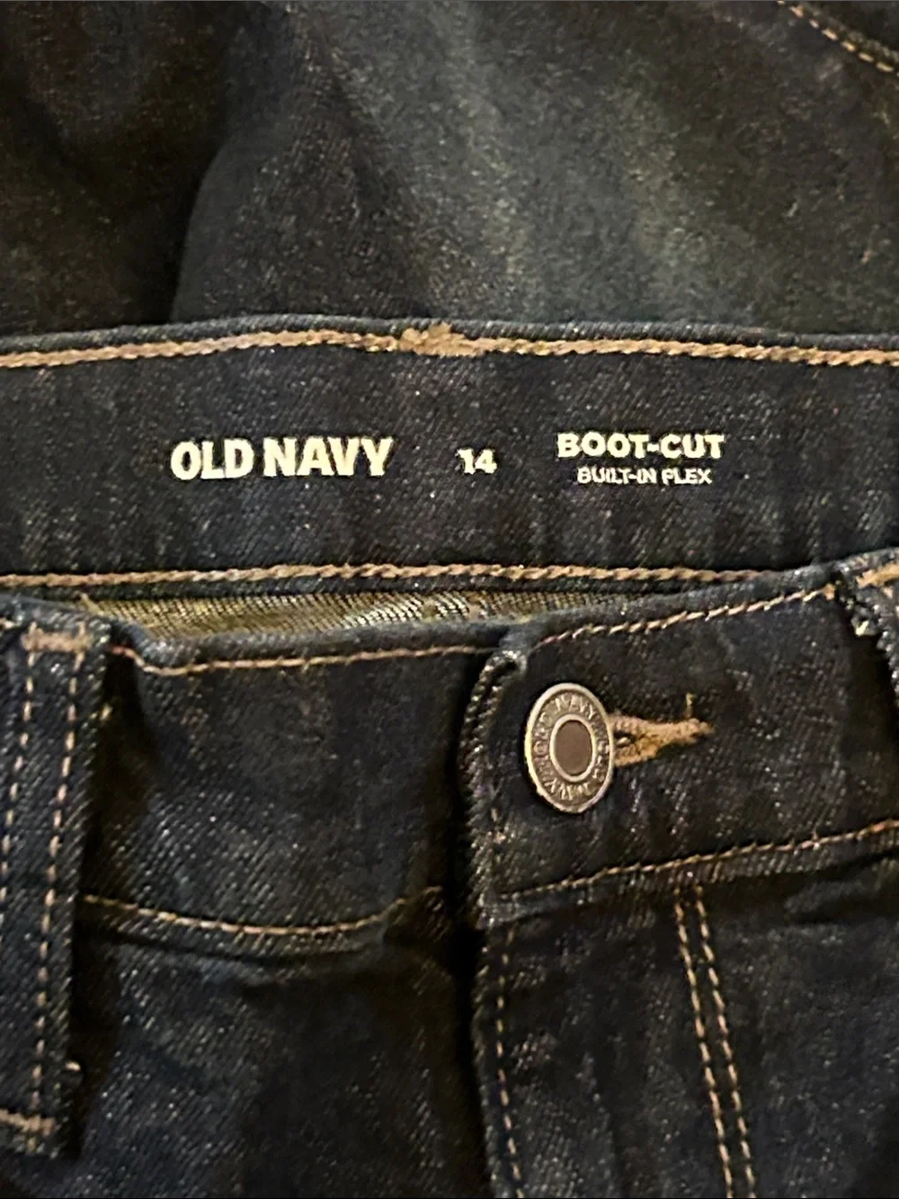 Old Navy Men's Straight-Leg Jeans in Dark Blue Wash